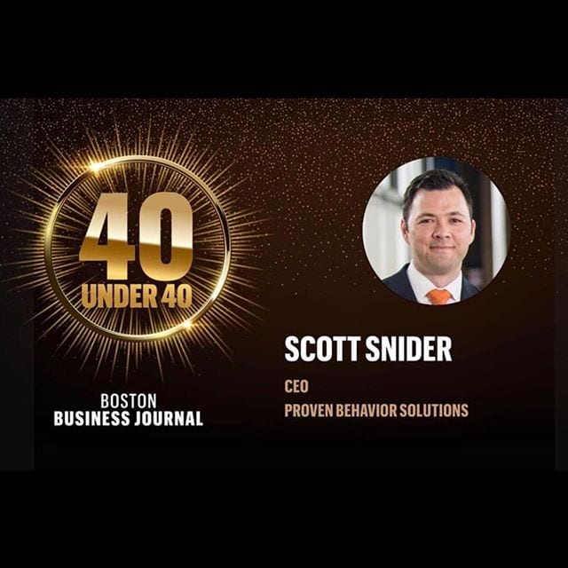 We are incredibly proud of our CEO Scott Snider for being named as a 2019 Boston Business Journal 40 Under 40 honoree. Honorees are chosen by a panel of editors based on their influence on local business and industry as well as contributions to the civic health of Greater Boston through volunteer work and other forms of philanthropy. We certainly agree that Scott is very deserving of this honor. Congratulations Scott! #40under40 #bostonbusinessjournal